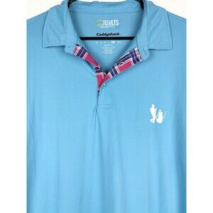RSVLTS Polo Shirt Caddyshack Breakfast Balls Teal Blue Golf Short Sleeve, XL